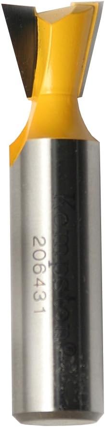 Kempston 206006 Dovetail Bit, 1/4-Inch Shank, 1/4-Inch Cutting Diameter by 5/16-Inch Cutting Length by 7.5D - Straight Router Bits - 
