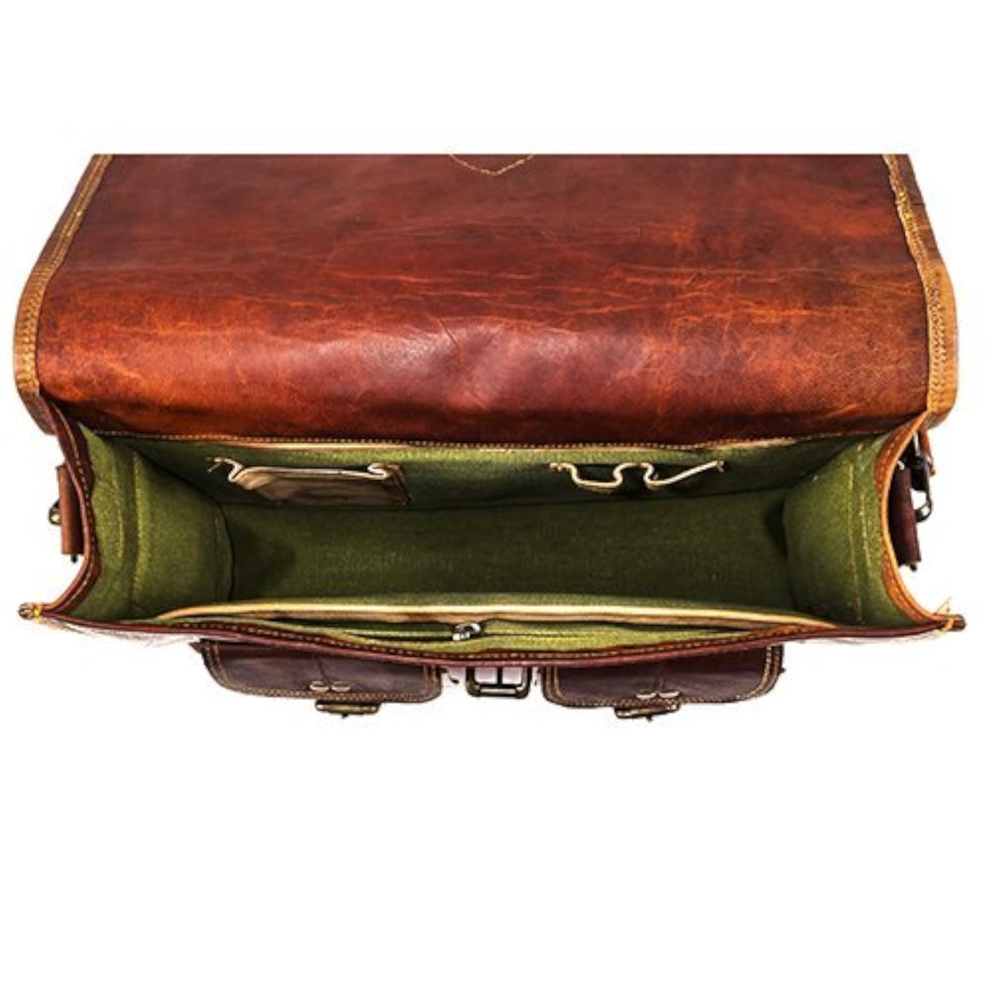 Genuine Leather Laptop Messenger Bag for Men, 15 Inch