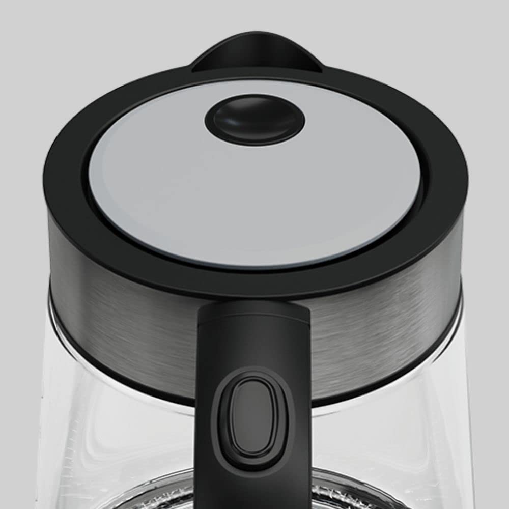 Tesla Hervidor de Agua Eléctrico KT300X - 1.7 Litros, 2200W de Potencia, Acero Inoxidable, Indicador LED, Tapa Pop-Up, Apagado Automático, Tecnología STRIX, Control Nivel de Agua (Color Negro)