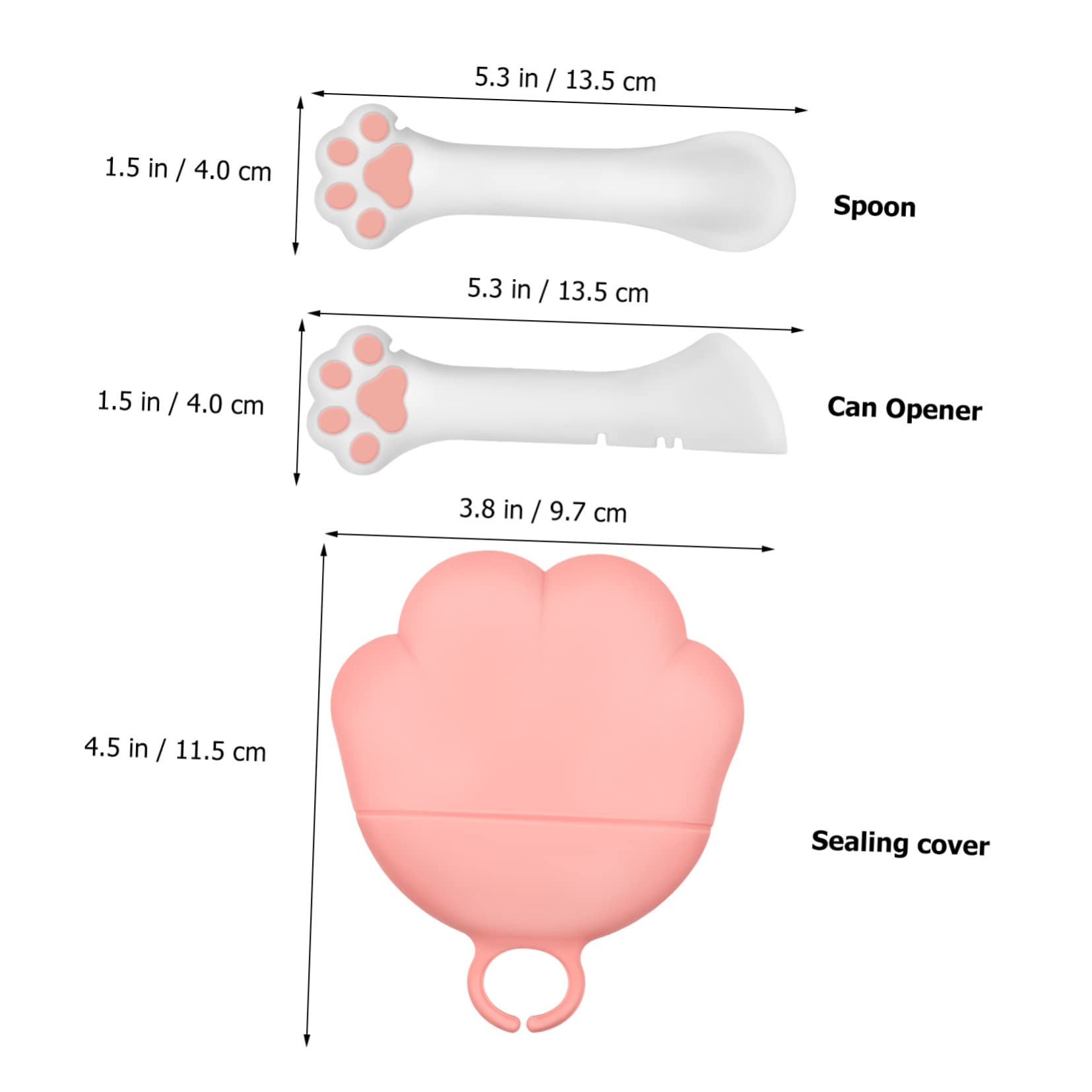 Levemolo 1Set Pet Food Can Opener Lid Spoon Can Cover for Dogs Cats Durable Reusable Lightweight Pet Feeding Tool for Easy Canned Food Access and Long