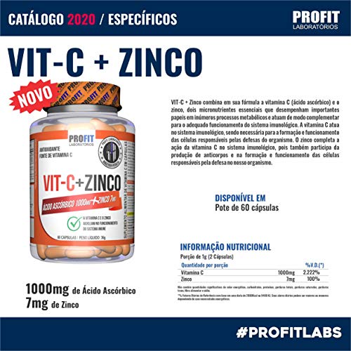 Kit 6x Vitamina C 1000mg + Zinco 7mg + Brinde