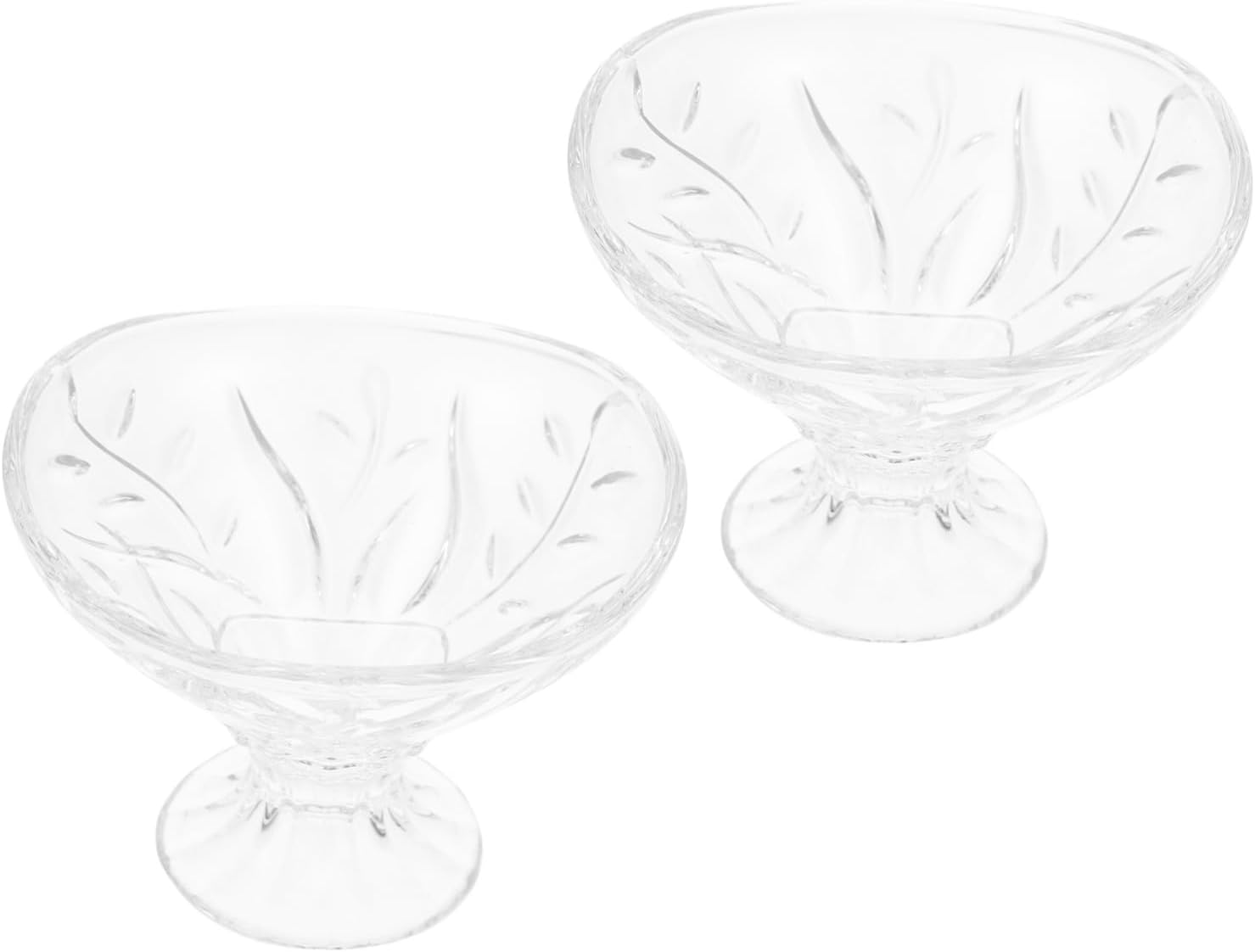 Ciieeo 2pcs Dessert Cup Set Footed Ice Cream Holder for Serving for Mousse for Home Cafe and Party Use