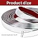 Rebvugr 25FT Automotive Chrome Trim Molding, Chrome Tape, 1/2 Inch Wide Universal Bumper Window Door Body Side Decorative Strip Scratch-Proof, Silver Automotive Trim Adhesive Strap for Most Vehicles