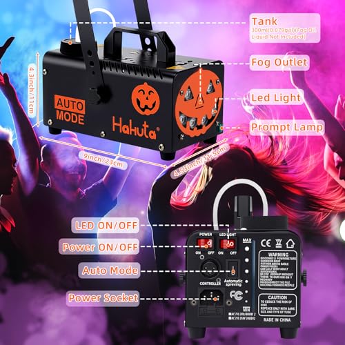 Máquina de humo para Halloween y Navidad con efectos de luces automáticos 5