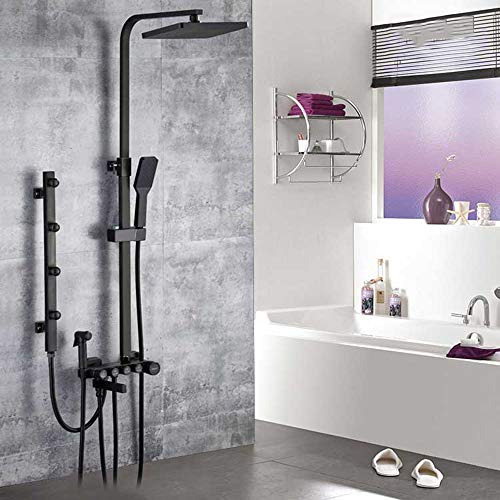 Ensemble de douche eau chaude et froide multifonction à 4 poignées avec bec baignoire - 3