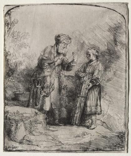 Tableau Abraham et Isaac Rembrandt : une impression d'art mural haut de gamme 60x90cm