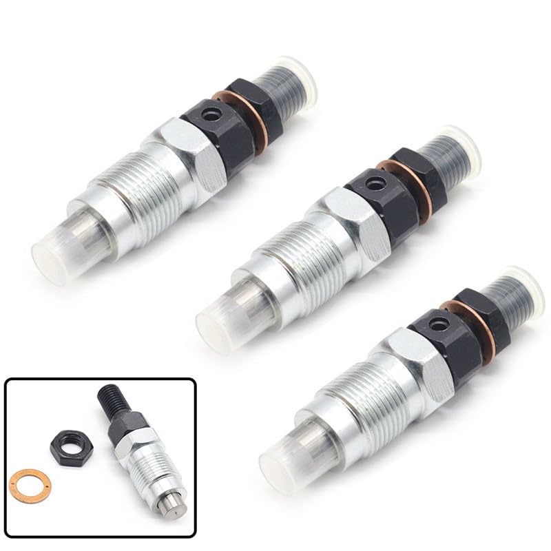 ZINSAN Set di 3 Pezzi - Iniettore di iniezione Carburante di Ricambio for ugello for Motore Kubota D722 D782 H1600-53000 16001-53002 16001-53000 [Replacement]