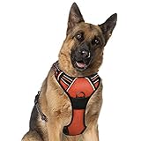 🐕FÁCIL DE USAR --- Nuestro arnés es fácil de poner y quitar con sus hebillas de liberación rápida. DESLIZA el arnés sobre la cabeza de tu perro, abróchalo, ajusta las correas y ¡aquí tienes! Agarra la manija superior para un control adicional. Ligero y fácil de limpiar.