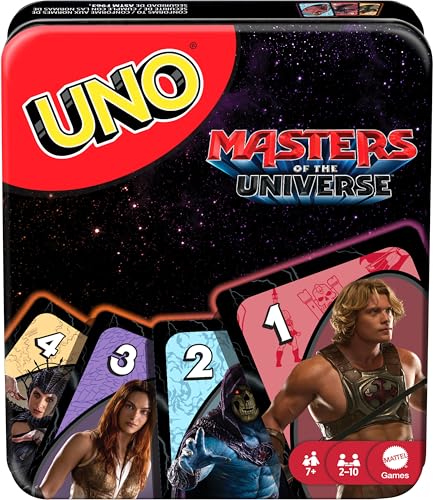 Mattel Games UNO Les Maîtres De l’Univers, jeu de cartes à thème avec boîte collector, idéal...