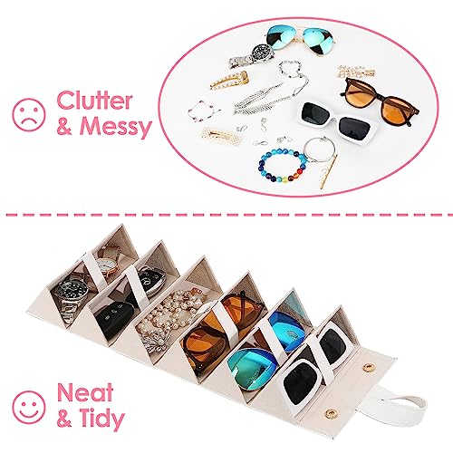 Image of MoKo Sunglasses Organizer, Travel Glasses Case Storage Portable Sunglasses Storage Case for Women Men