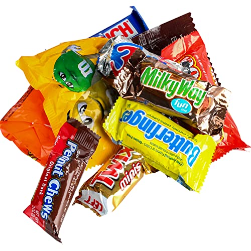 Fun Size Chocolate Candy – Easter Candy Egg Filler - Chocolate Candy Assortment – Chocolate Bulk - Party Candy Bulk – Candy Variety Pack – Candy Mix – Includes M&M, Twix, Crunch, Milkyway, Snickers, And More! – 3.2 Pounds #TOP5