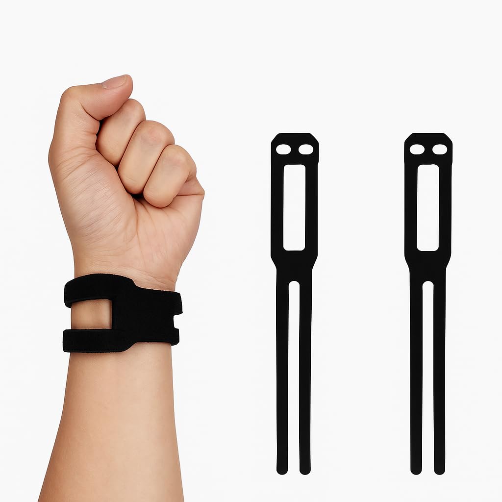 HICOBER 2 Pcs Wrist Band for Gym Workout – Pain Relief Wrist Support for Men & Women, Carpal Tunnel Splint, Hand Grip Gym Strap, Adjustable Wrist Widget for Tfcc Tear for Weightlifting & Exercise