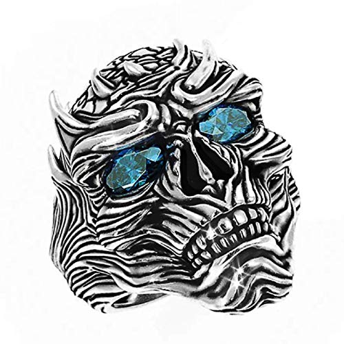 Anello teschio demone per uomo, anello del diavolo...