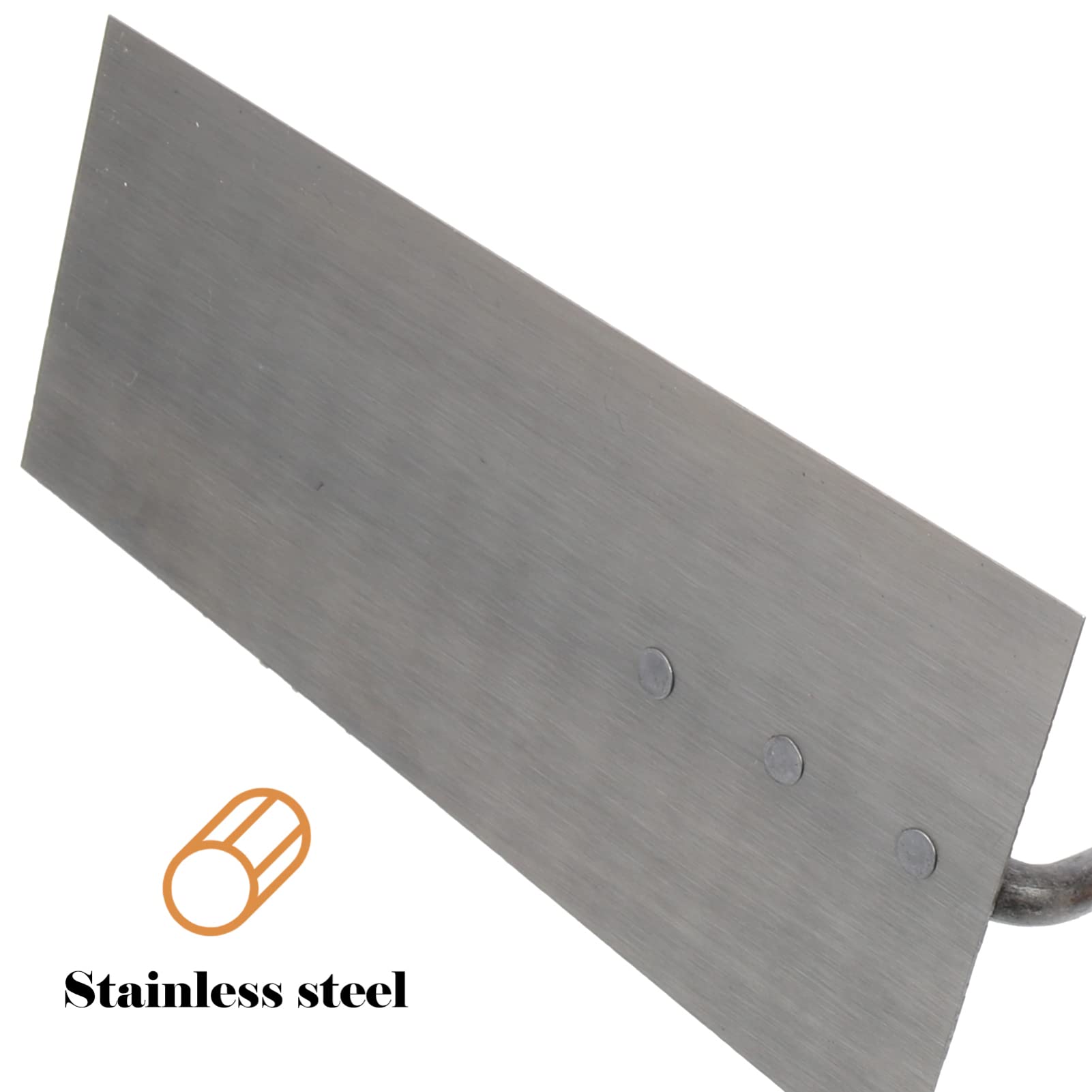 Cazzuola per Finitura in Acciaio Inox 5 Pezzi per Muratura | Impugnatura in Legno, Struttura Ribattuta, per Cemento e Intonaco, Set da 5 Strumenti