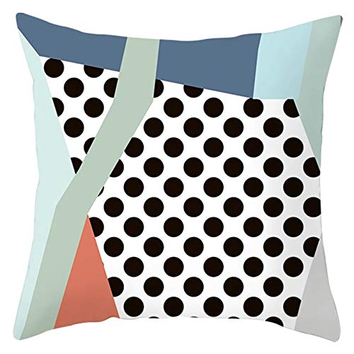 Gualiy Kissenbezug Dekorative Dekokissen Kissenhülle 40x40cm, Polyester Fabrik Schwarzer Punkt Dekokissenbezüge für Couch Sofa Heimtextilien, Weiß Blau Hellgrün, Stil 8