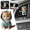 Cute Cat Car Air Freshener Vent Clips, Refillable Aromatherapy Diffuser for Vehicle #3