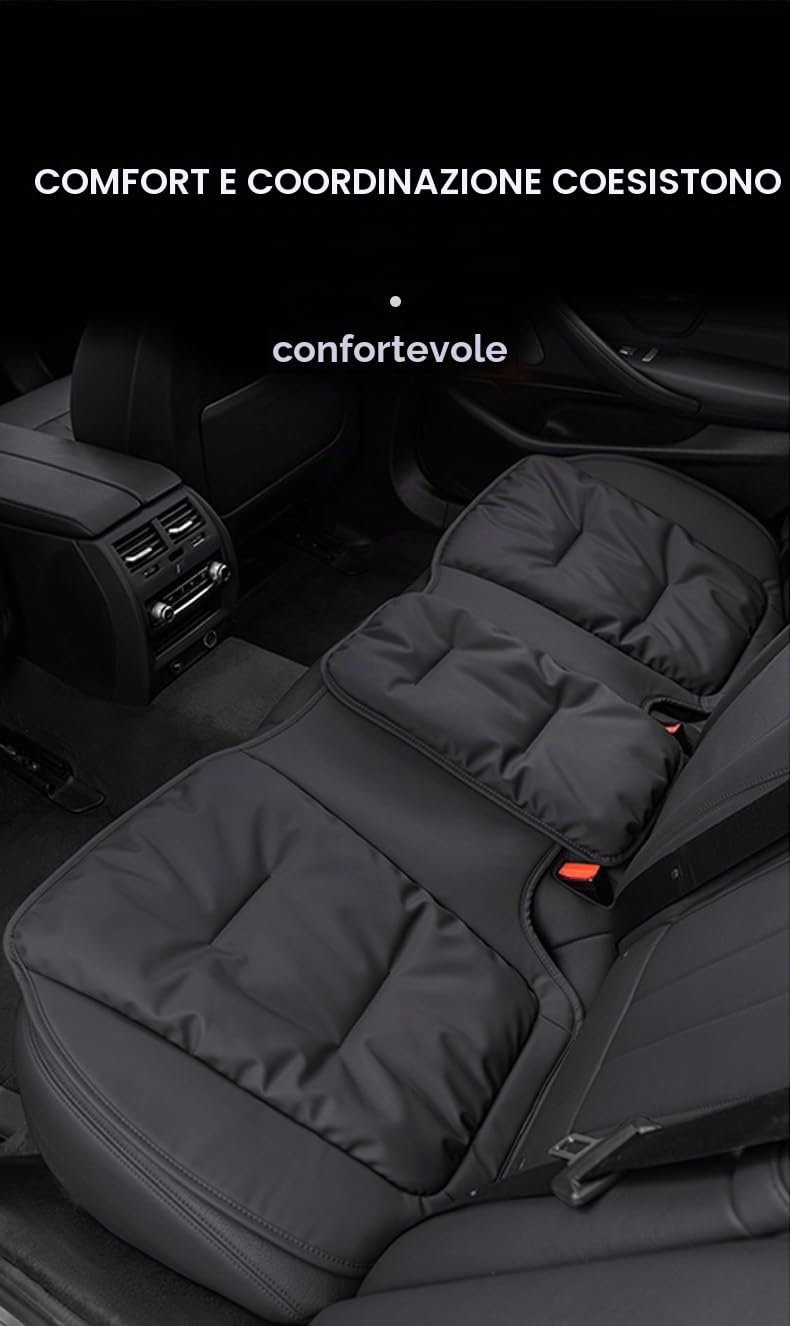 ontto Cuscino per Sedile Auto, per sedili Anteriori, Antiscivolo, Adatto per BMW Serie 1, 2, 3, 4, X1, X2, X3, X5, X7, IX1, IX40, F10, F20, F30, G20, G30, GT, Accessorio Nero