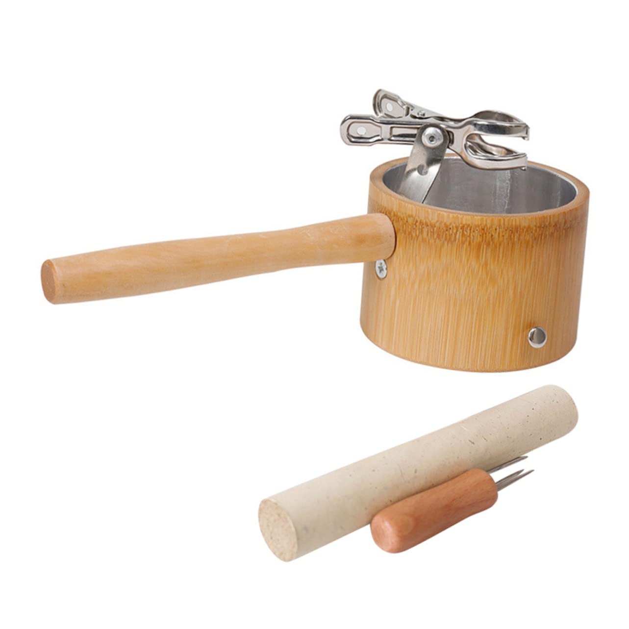 IWOWHERO Bracket Set Handheld Tool with Moxa Burner Acupoint Tool Includes Box 3 Prong and Ground Moxa