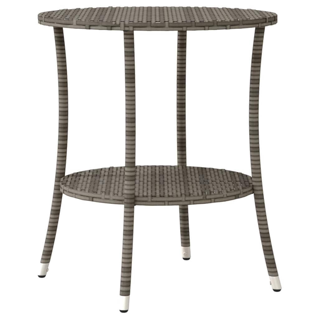 Set da Bistrot 3 pz in Rattan PE Grigio con Sedie Reclinabili | Arredo pieghevole e reclinabile con tavolino coordinato, ideale per momenti di relax in giardino, balcone e terrazzo.