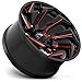 FUEL OFF-ROAD D755 REACTION 20X9, 6X135/5.5, 5.04, 1mm GLOSS BLACK MILLED WITH RED TINT - D75520909850
