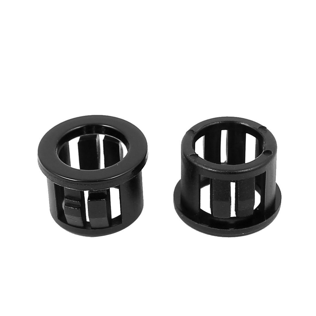 uxcell 50 PCS 13mm Mounted Dia Plastic Snap in Cable Hose Bushing Grommet Protector Black