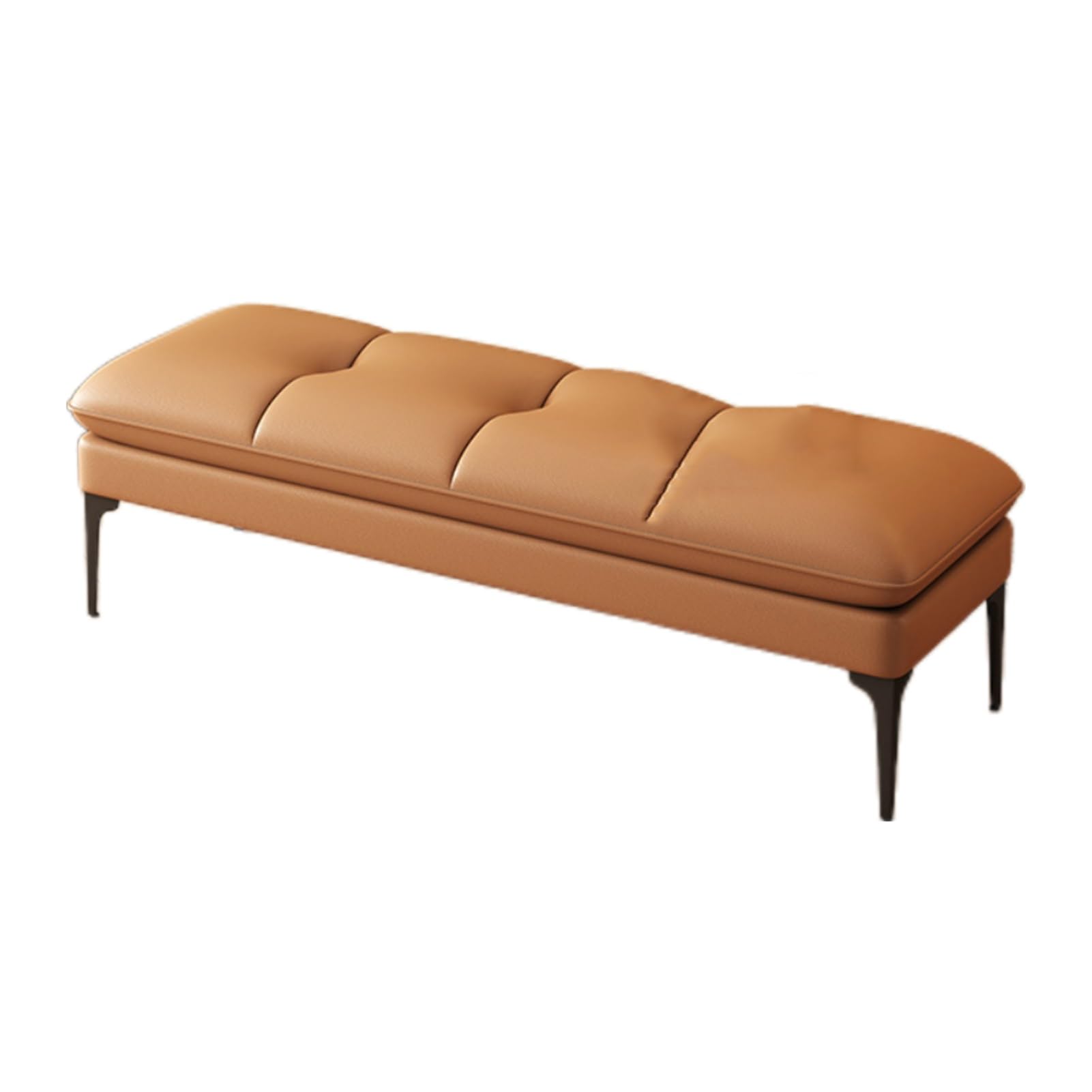 Banc à chaussures en cuir écologique et bois de lit chic