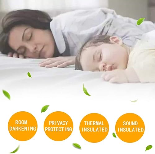 Miniatura 4 de MYSKY HOME - Cortina opaca para dormitorio, con ojales, increíble tejido triple y aislamiento térmico, 1 panel de cortina de 132 x 241 cm, negro