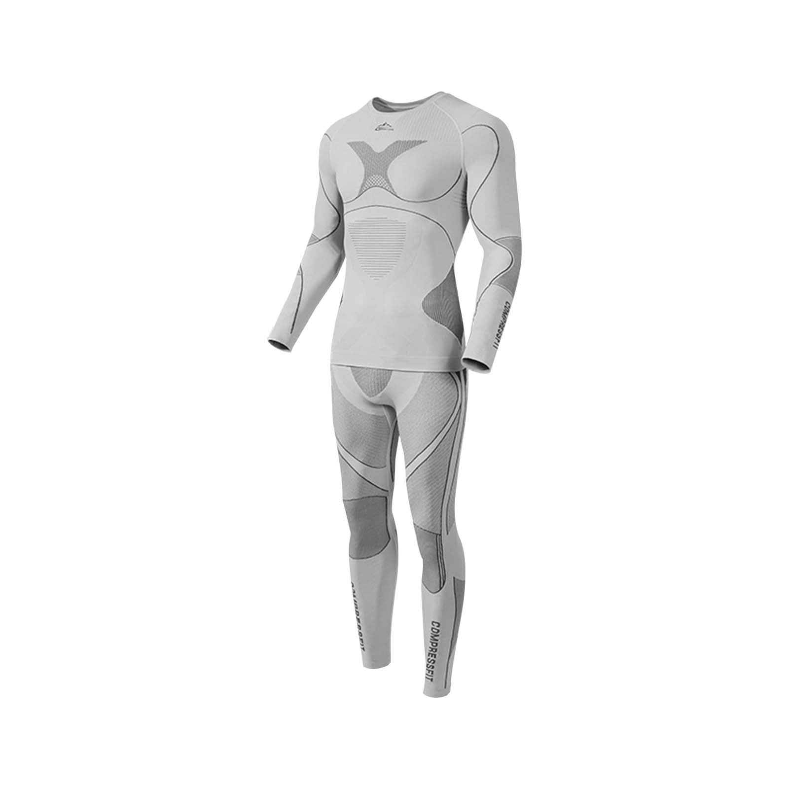 sous Vêtement Thermique Homme Ski, Ensemble sous Couche Compression avec Haut et Legging Sport, Base Layer Respirant Séchage Rapide, Vêtement Chaud Extensible pour Cyclisme Montagne et Hiver
