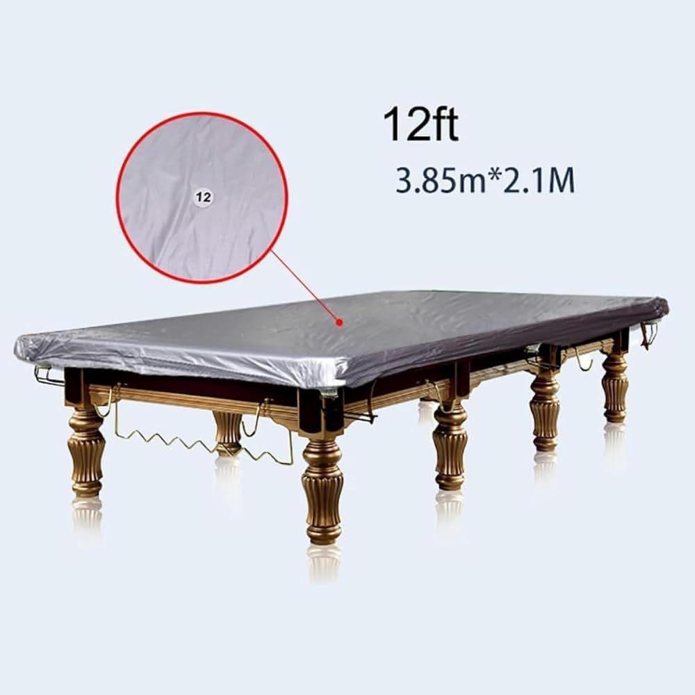 Pool Table Cover,PVC Waterproof Dustproof Moisture and Sun Protection Snooker Table Cover, with Drawstring Pool Table Dust Cover,for 7/8/9/10/12ft Pool Table