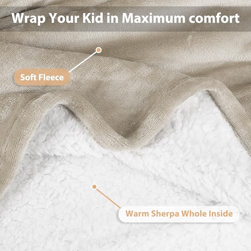 image for Catalonia Blanket Hoodie for Kids, Oversized Wearable Sherpa Sweatshir