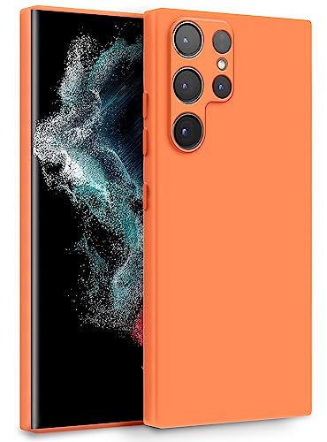 MyGadget Funda para Samsung Galaxy S22 Ultra en Silicona TPU - Carcasa de Doble Capa - Case Resistente Antigolpes y Anti choques - Ultra Protectora Naranja