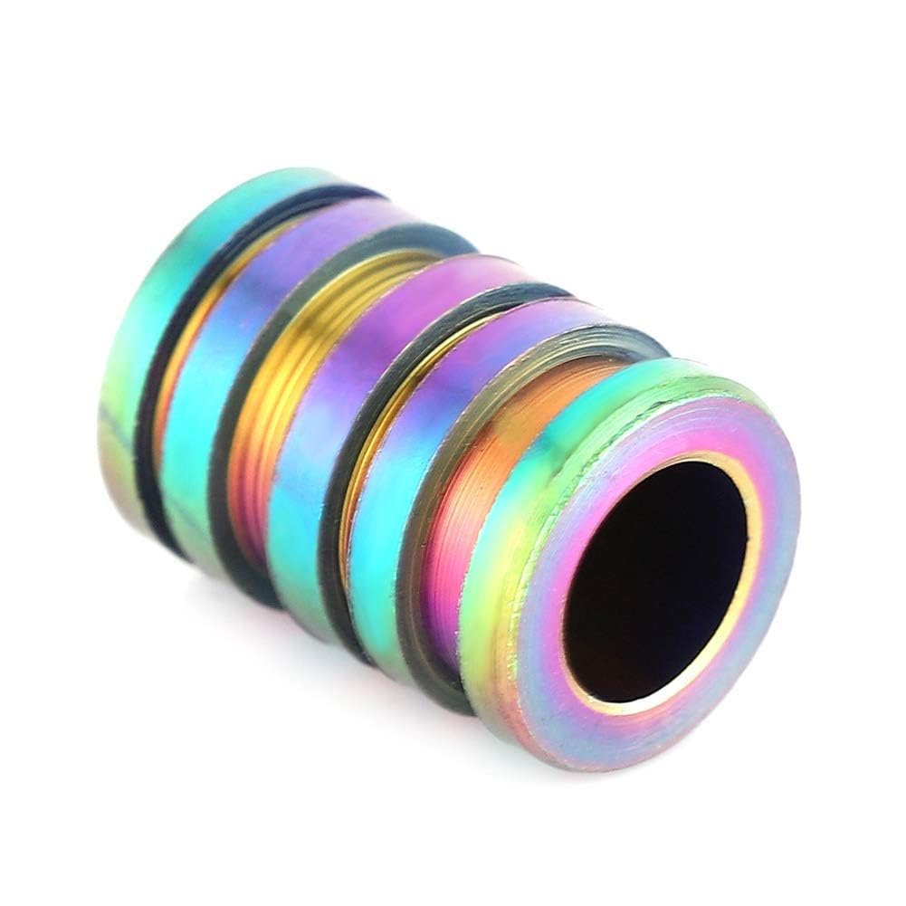 Alomejor Knife Lanyard Titanium Knife Bead Parachute Bead Paracord Bead Outdoor Pendant Beads for Outdoor Lanyard(Colorful)