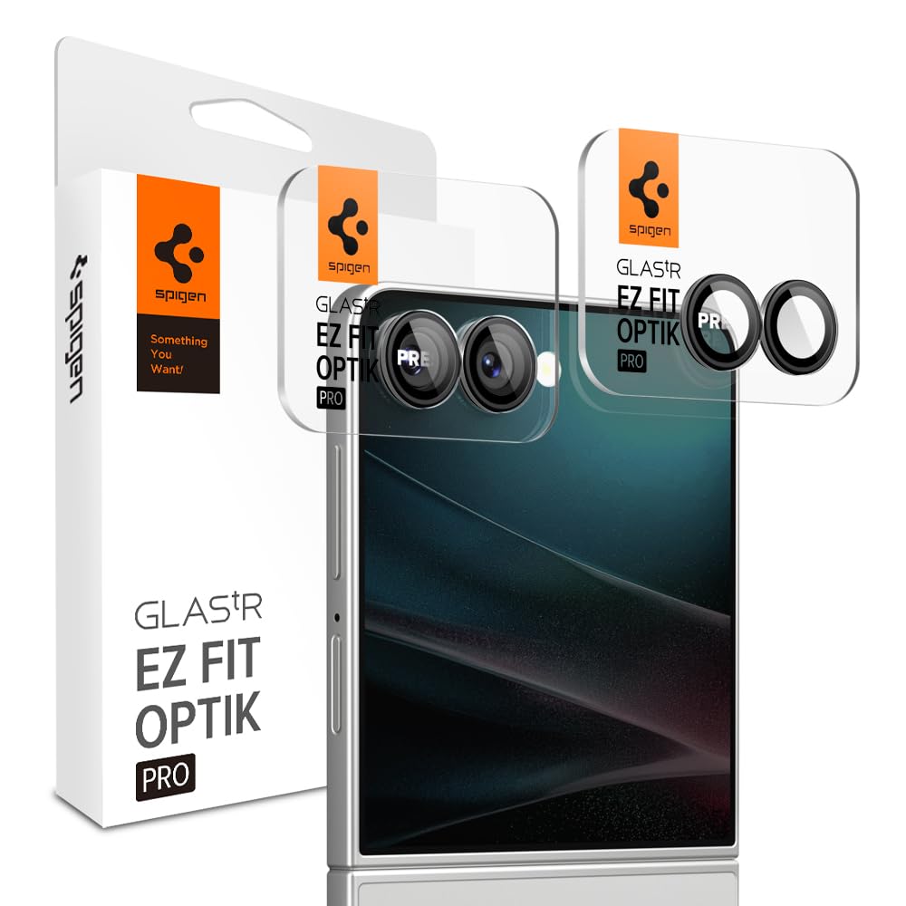 Spigen Glas.tR EZ Fit Optik Pro Tempered Glass Camera Lens Protector Guard for Galaxy Z Flip 7 [2 Pack]