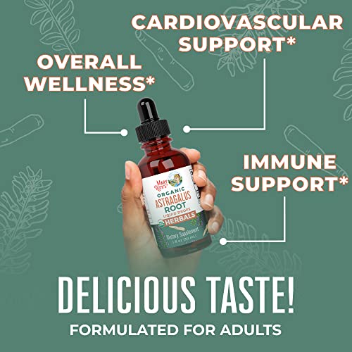 Usda Organic Astragalus Root Liquid Drops & Usda Organic Adults Adrenal & Focus Support Bundle By Maryruth's | Immune Support, Focus, And Cardiovascular Support | Ginkgo Biloba | Brain & Memory Drops #TOP1