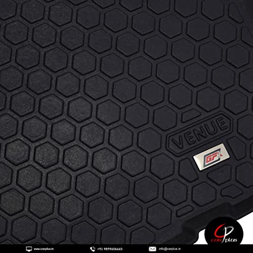 Image of KMH Latex Dustproof /Waterproof /Foldable / Antiskid Car Dicky Mat, Trunk, Boot Mat for Hyundai Venue