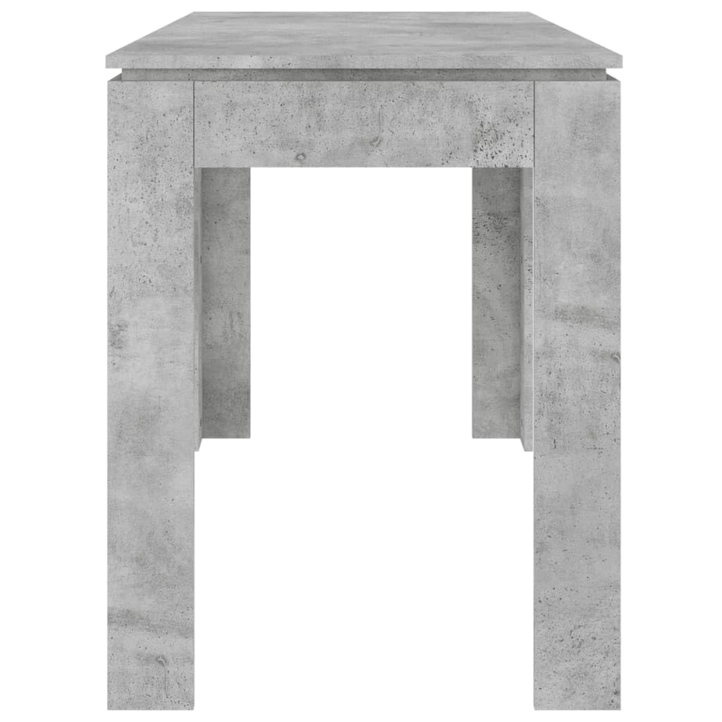 Table de salle à manger pour salon - 120 x 60 x 76 cm - Gris béton - Matériau bois - Minimaliste - Résistant à l'humidité - Table à manger robuste pour collations, vases