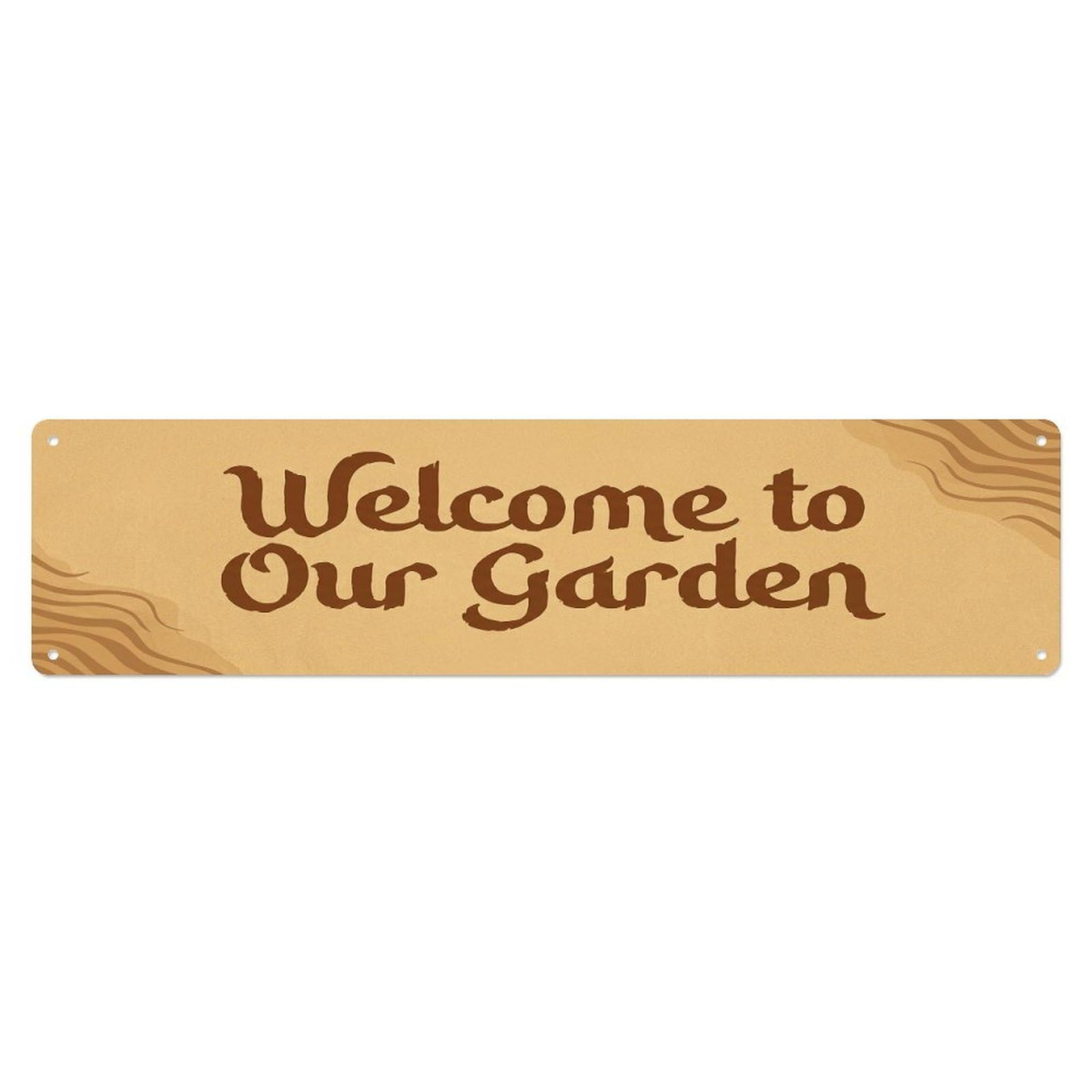 Vintage Welcome to Our Garden Sand Dune Metal Tin Sign