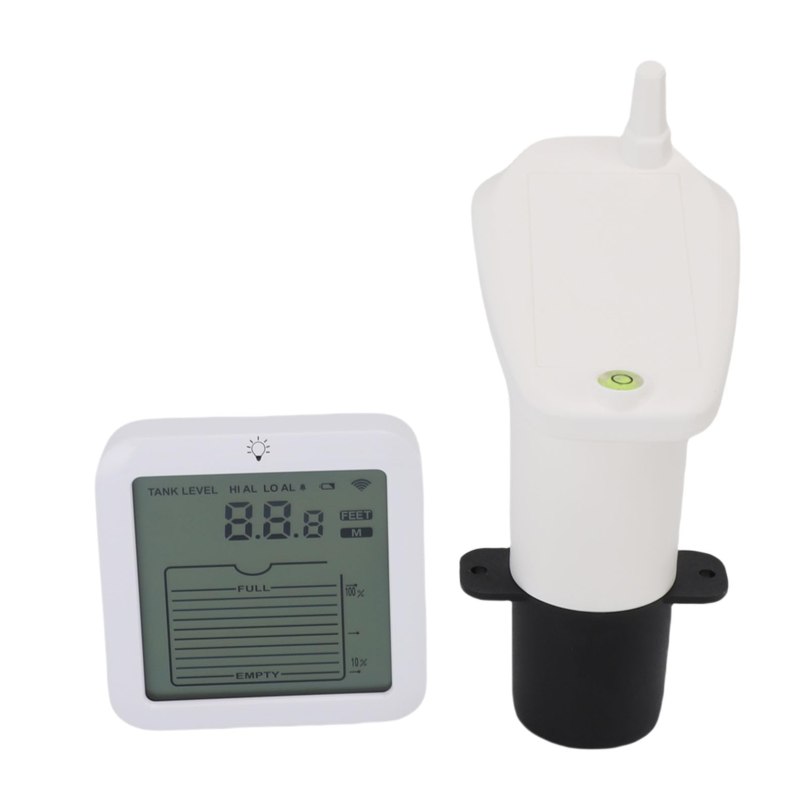Topiky Sensore di Livello Ad Ultrasuoni Acqua IP65 Trasmettitore Impermeabile Misuratore di Livello di profondità del Serbatoio del Liquido con Display della Temperatura Portata Esterna Wireless
