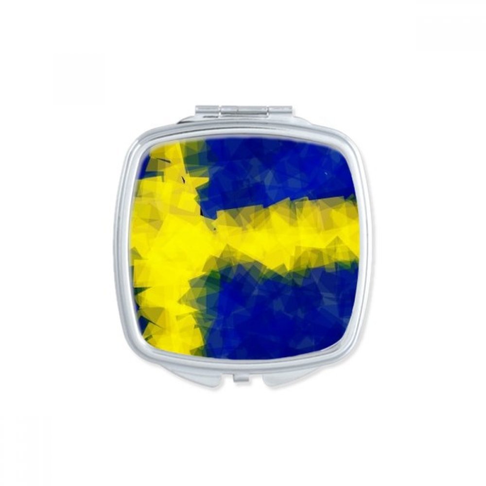 Miroir portable multicolore carré au design scandinave abstrait
