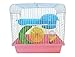 YML Travel Mice Dwarf Hamster Cage with Accessories, Small, Pink
