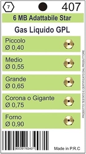 UNIVERSEEL - GLEM GAS BUTANE GLP SPRAY SET 6 MB -