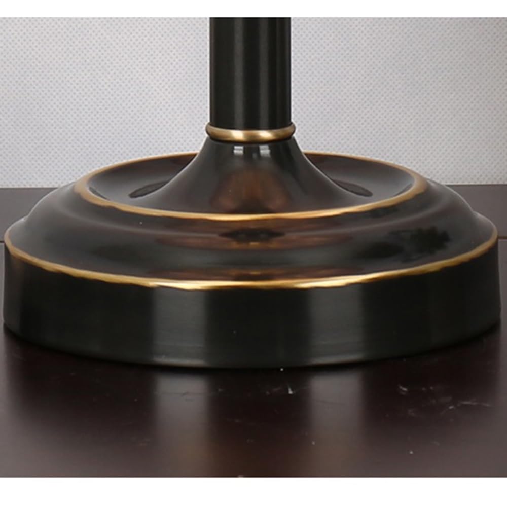 Lampa biurkowa Lampa stołowa ze szkła vintage do sypialni, gabinetu, salonu, lampa z mosiądzu, witraż, stolik nocny