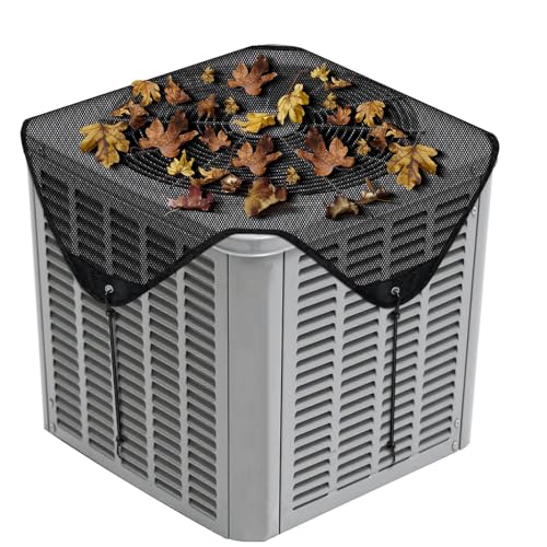 CHIAOJIHE 36' X 36' Ac Cover for Outside Unit, Universal Central Mesh Air Conditioner Cover for Outside, Ac Unit Covers Outdoor, With Four Hooks