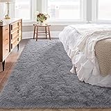 Vasofe Extra Soft Grey Fluffy Area Rugs 5x7 Shag Bedroom Rugs, Gray Large Fuzzy Rugs for Living Room