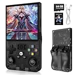 R36MAX Handheld Game Console,4.0 Inch IPS Screen Linux System with 64GB TF Card,Retro Gaming Console Built in 18000+ Games,Portable Handheld Video Games for Adults,4000mAh Battery (Black)