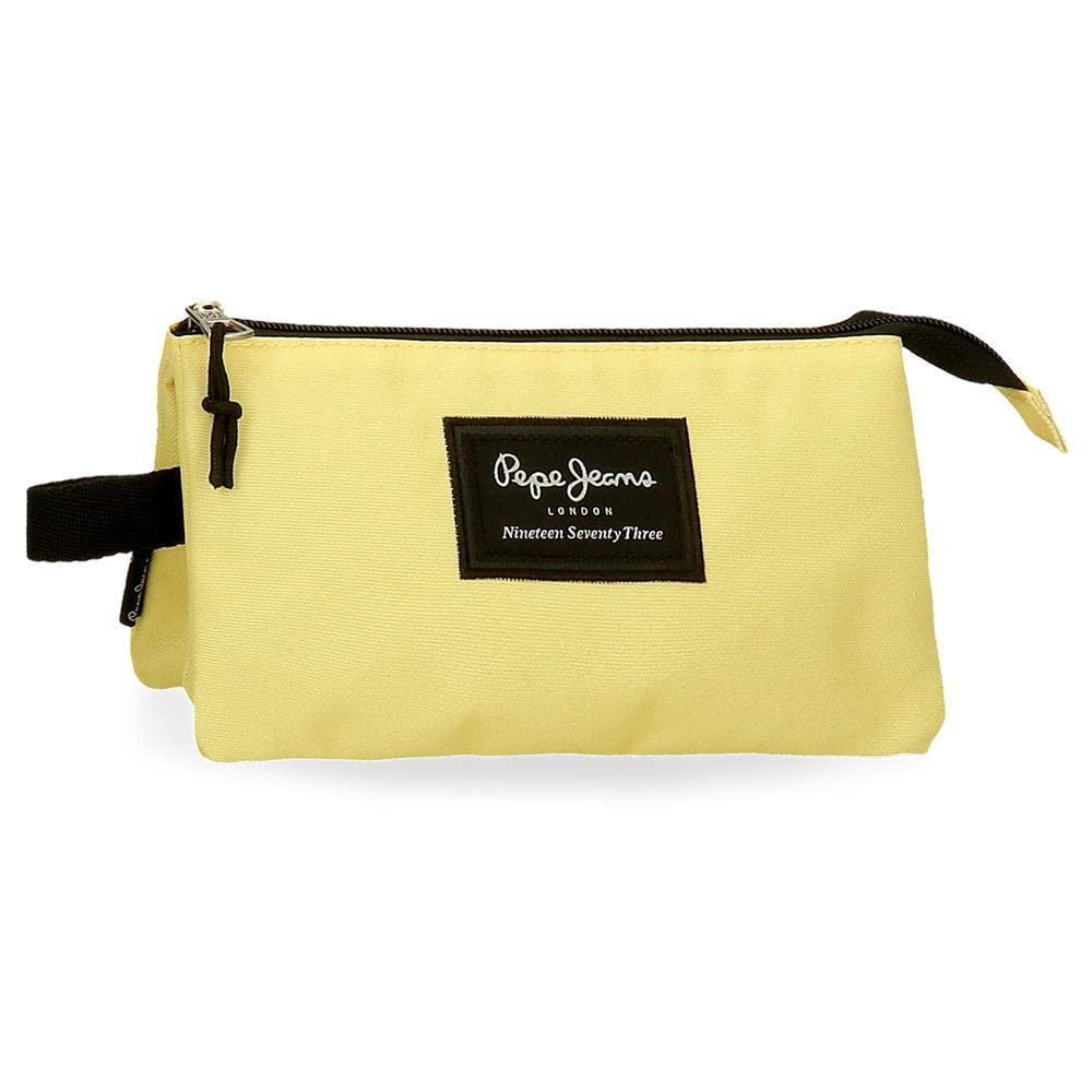 Pepe Jeans Aris Triple Case Yellow 22x12x5 cm Polyester, Lemon Tree, Triple Case