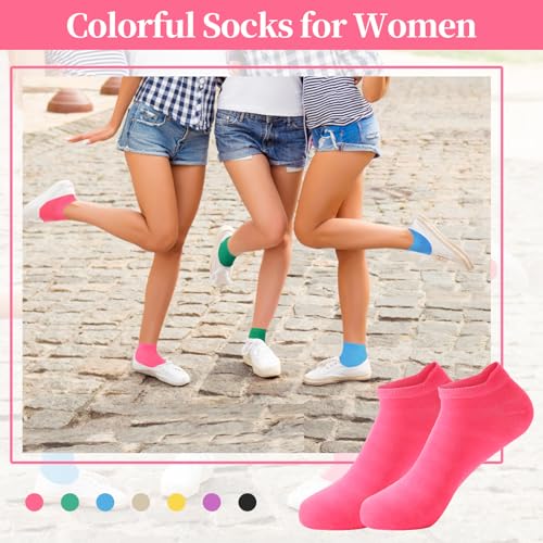 150 Pairs Womens Ankle Socks Colorful Low Cut Ankle Socks With Tab Lightweight Sports Athletic Socks Bulk for Women Men4