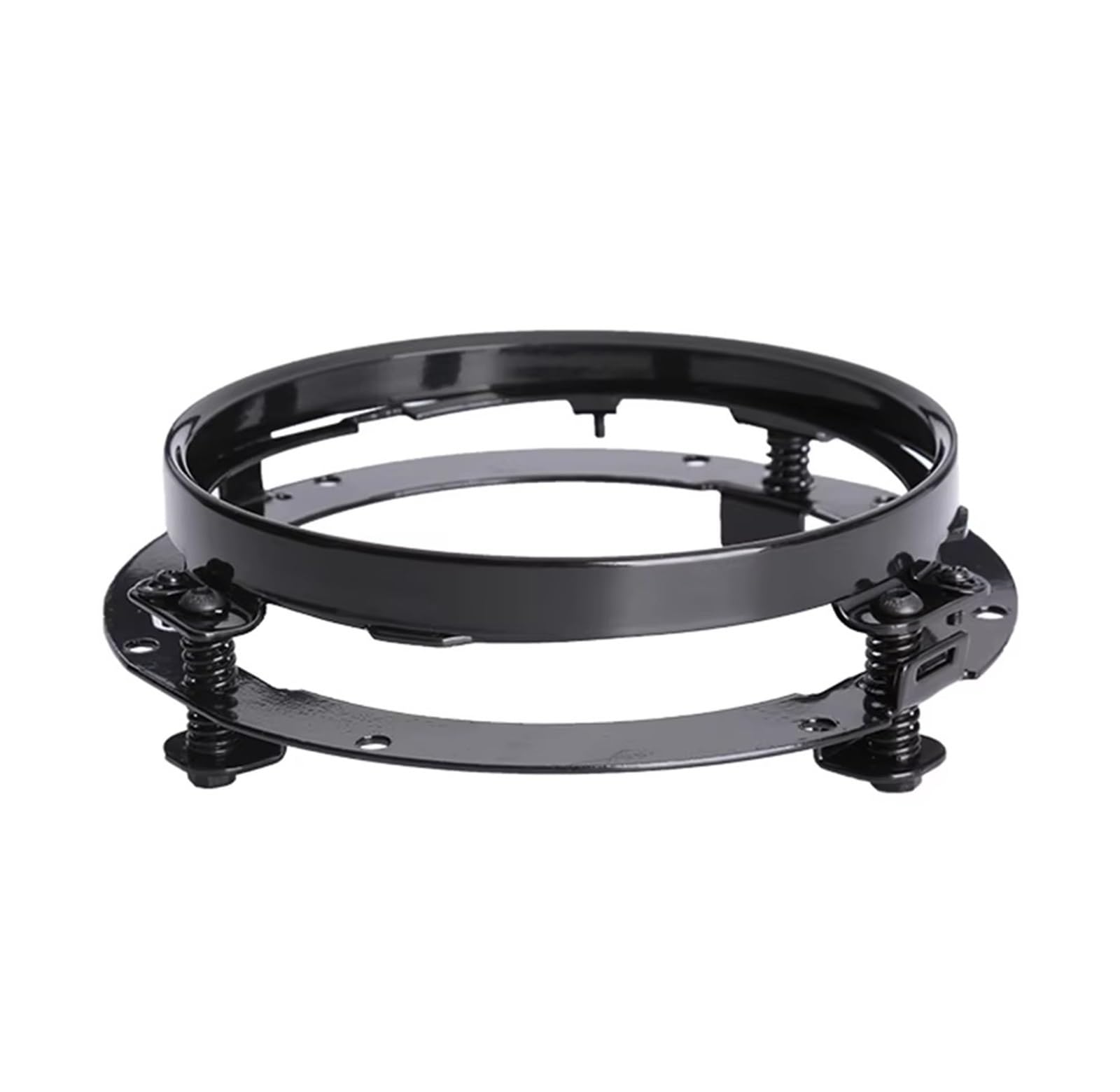 Faro Anteriore Moto per Touring per Rod per Fat per Boy Fari per Moto A Proiezione da 7 Pollici Luci A LED(7-inch Stand Black)