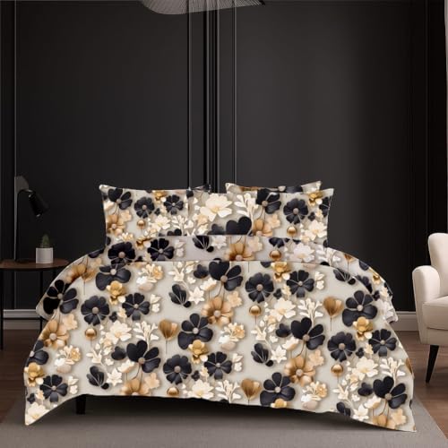 Image of 210TC Cotton Feel Super Soft Fabric 7D Print Elastic Fitted Bedsheets King Size, Premium Fitted Bedsheets King Size for Double Bed with 2 Pillow Covers, Size- 78 inch x 72 inch (BLACK-7D)