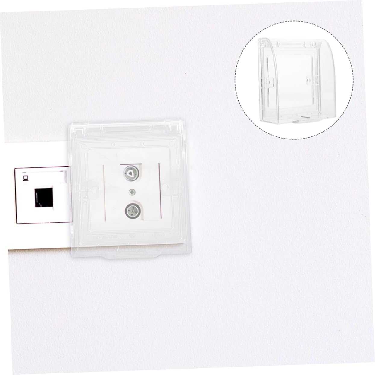 VICASKY 3pcs Babyproof Outlet Cover Transparent Boy Girl Safety Socket Guard for Toddlers Electrical Protector Easy to Install Durable Material